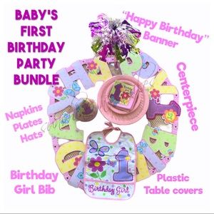 Baby’s 1st First Birthday Party Banner Decorations